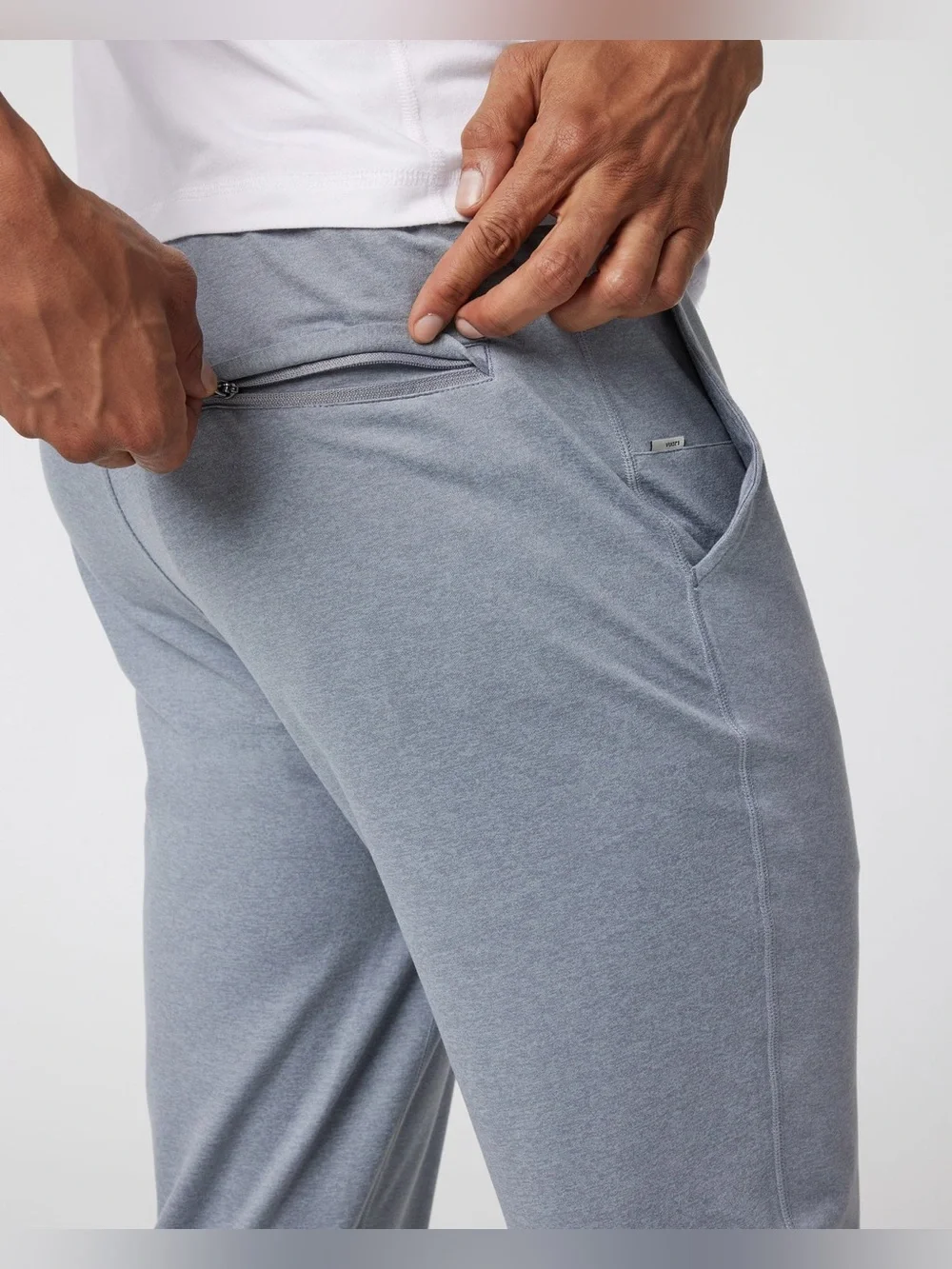 Vuori Men's Ponto Performance Pant Steel Blue Gray Knit Lounge Jogger Size M